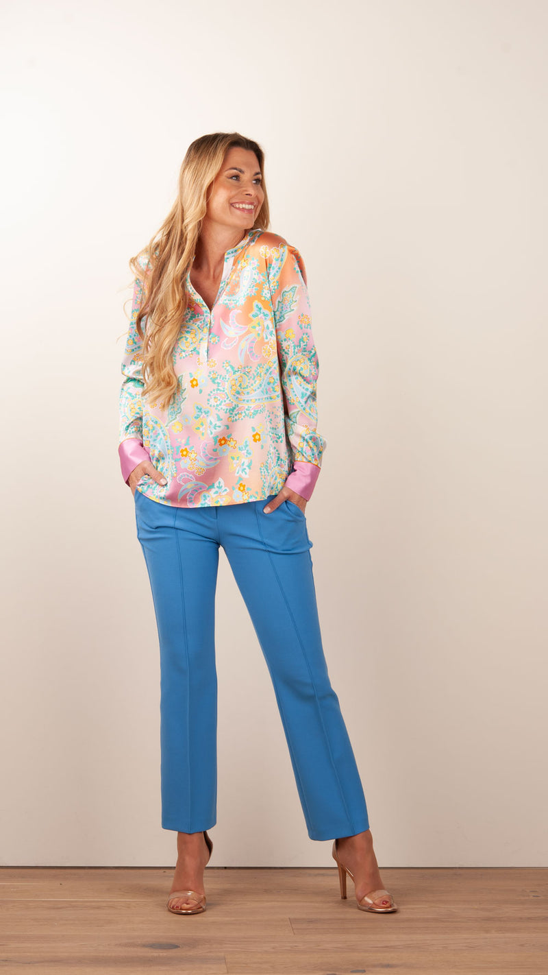 Bluse Rosa | Gelb | Multicolor