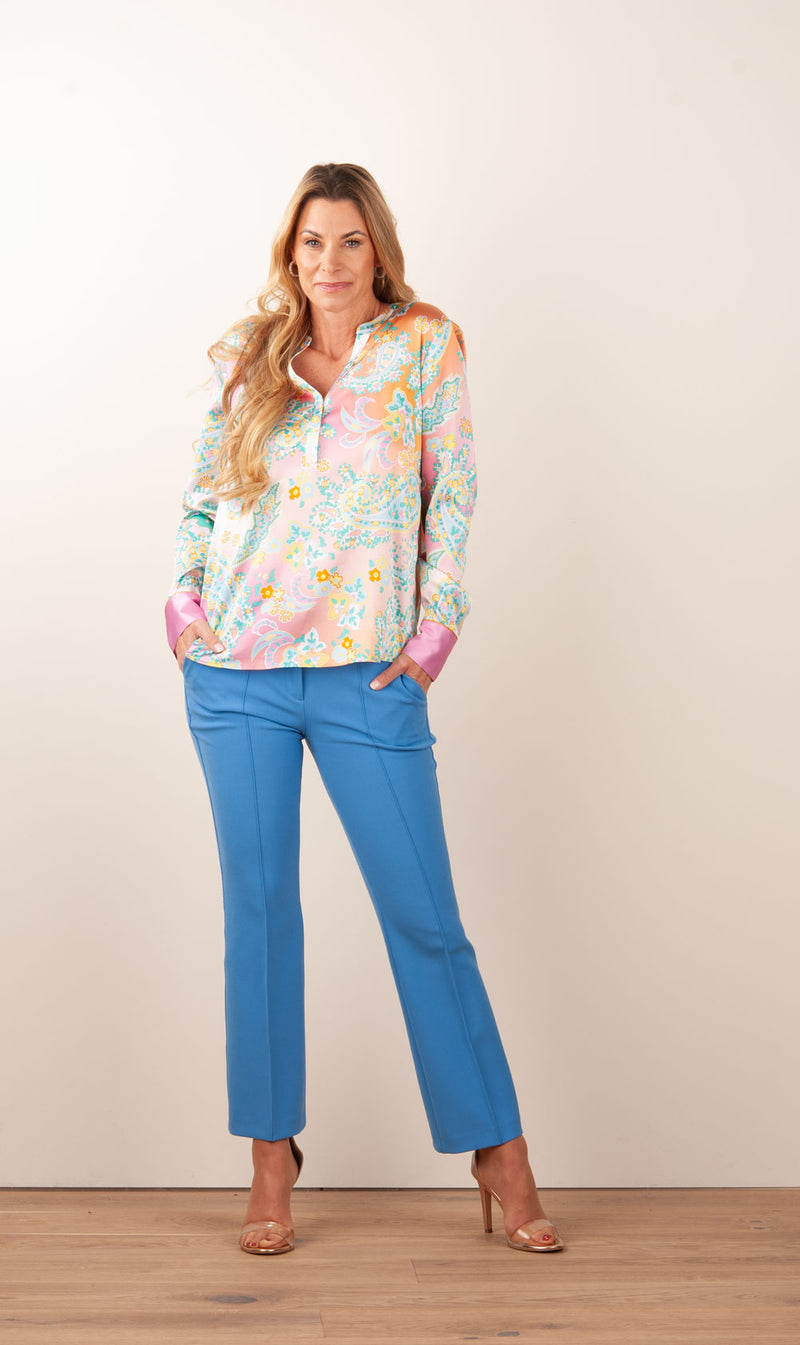 Bluse Rosa | Gelb | Multicolor
