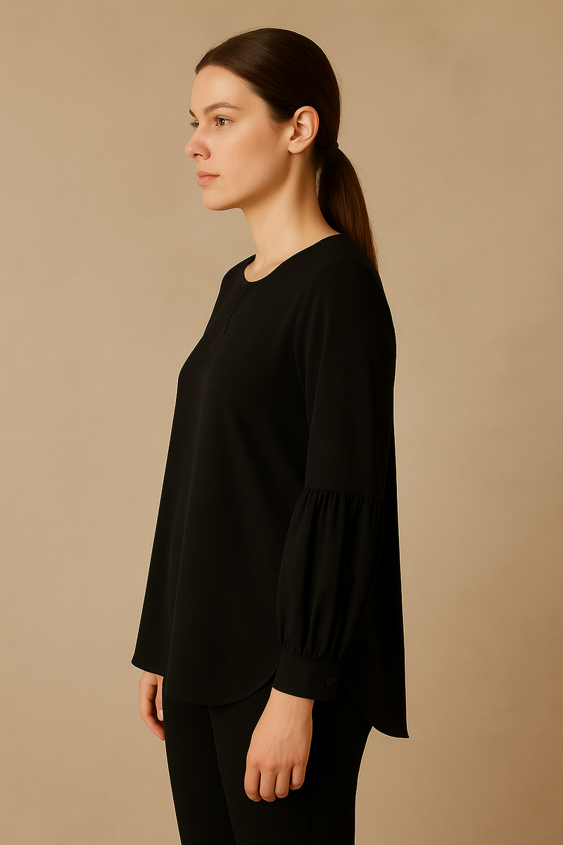 Seiden Bluse Schwarz