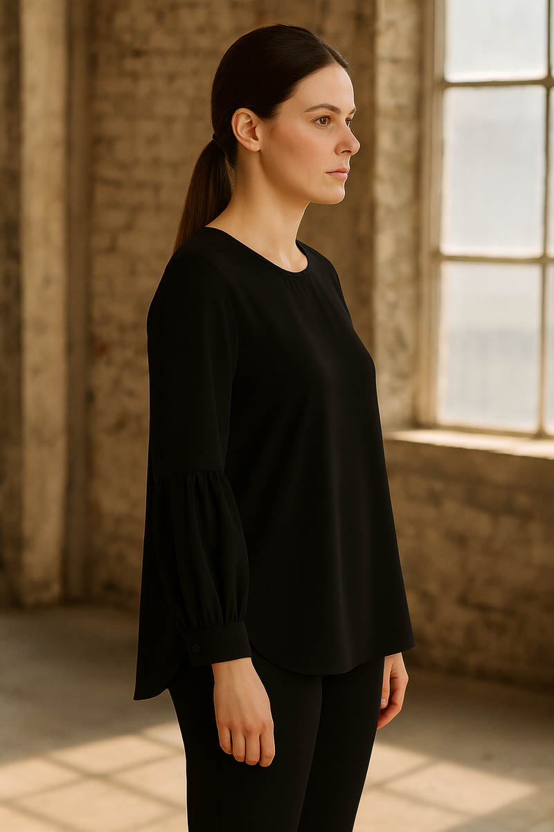 Seiden Bluse Schwarz