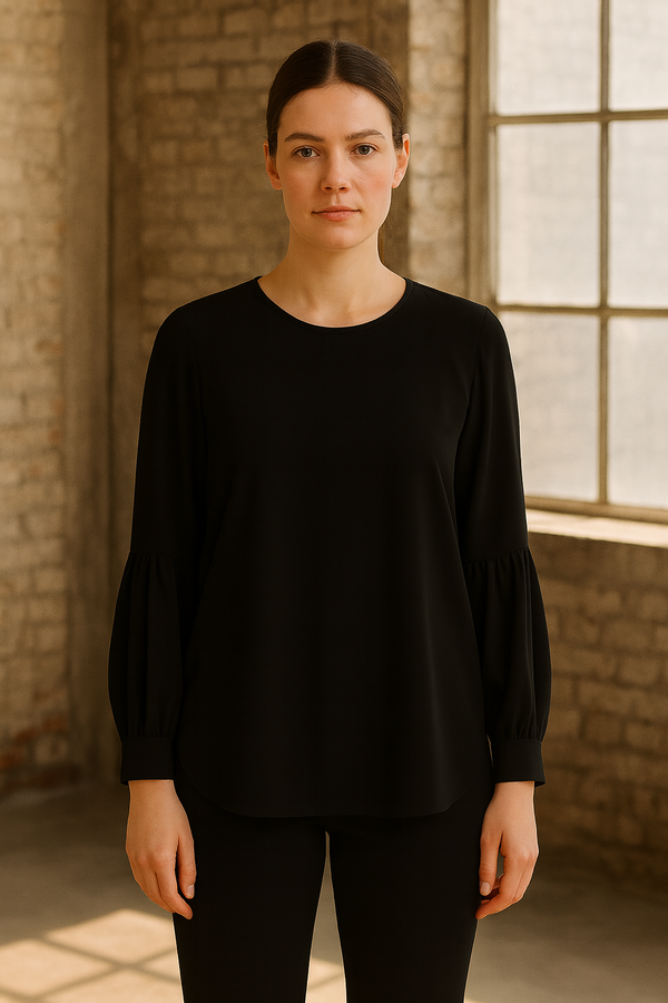 Seiden Bluse Schwarz
