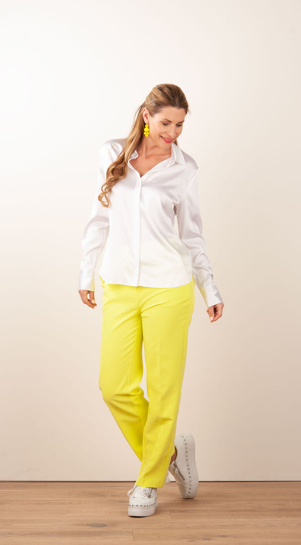 Seidenbluse Weiß