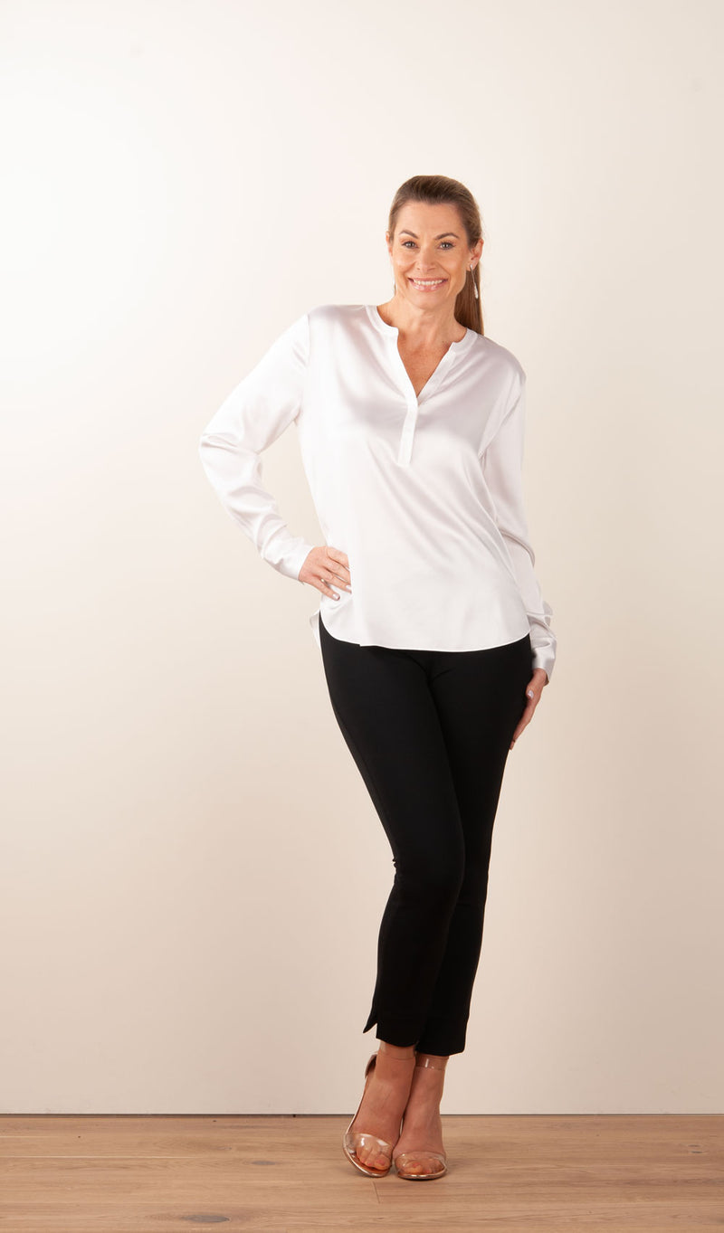 Bluse „Glänzend“ Weiß