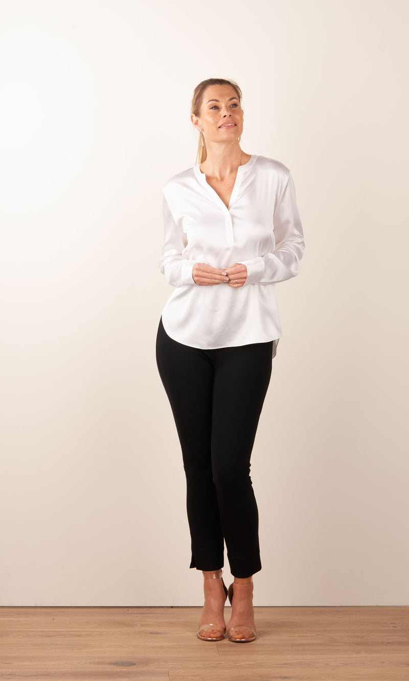 Bluse „Glänzend“ Weiß