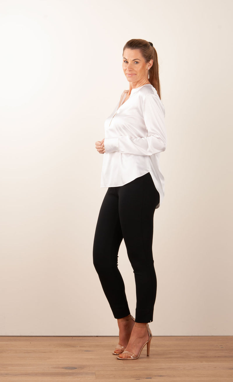 Bluse „Glänzend“ Weiß