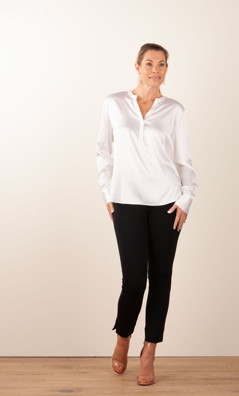 Bluse „Glänzend“ Weiß