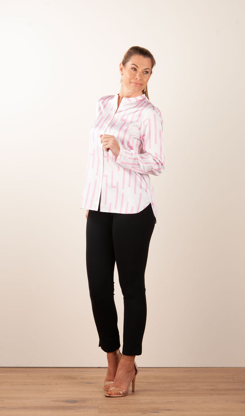 Bluse Weiß | Rosa