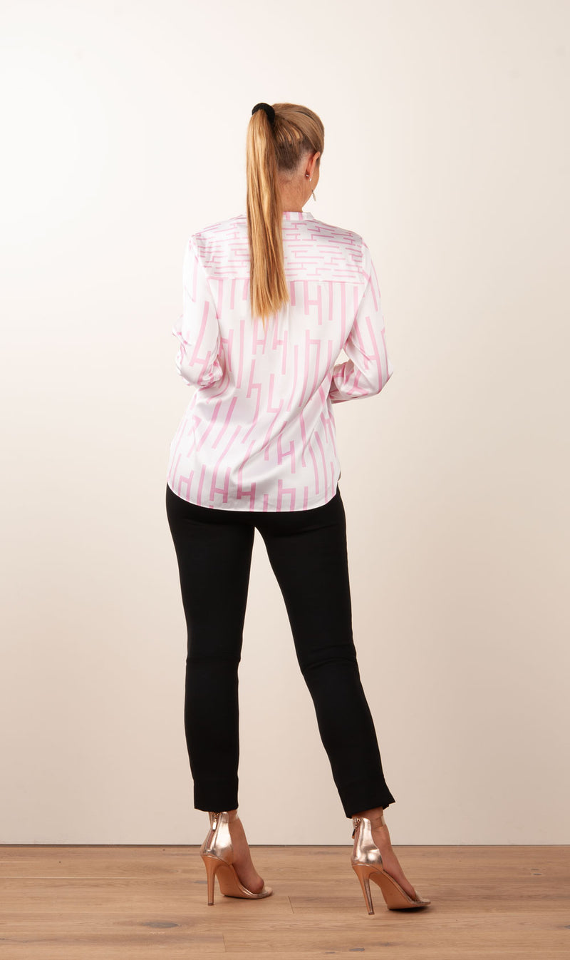 Bluse Weiß | Rosa