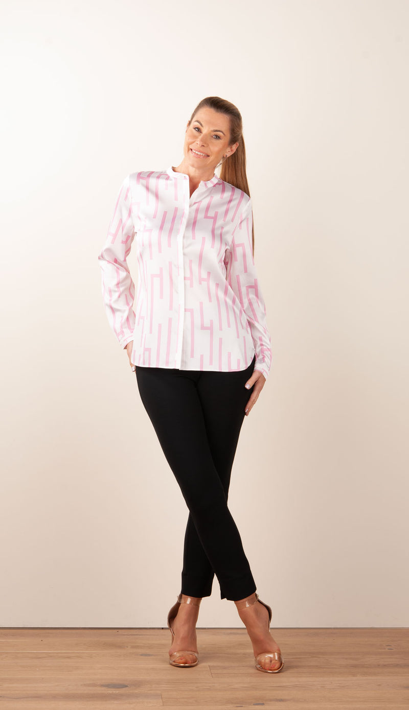 Bluse Weiß | Rosa