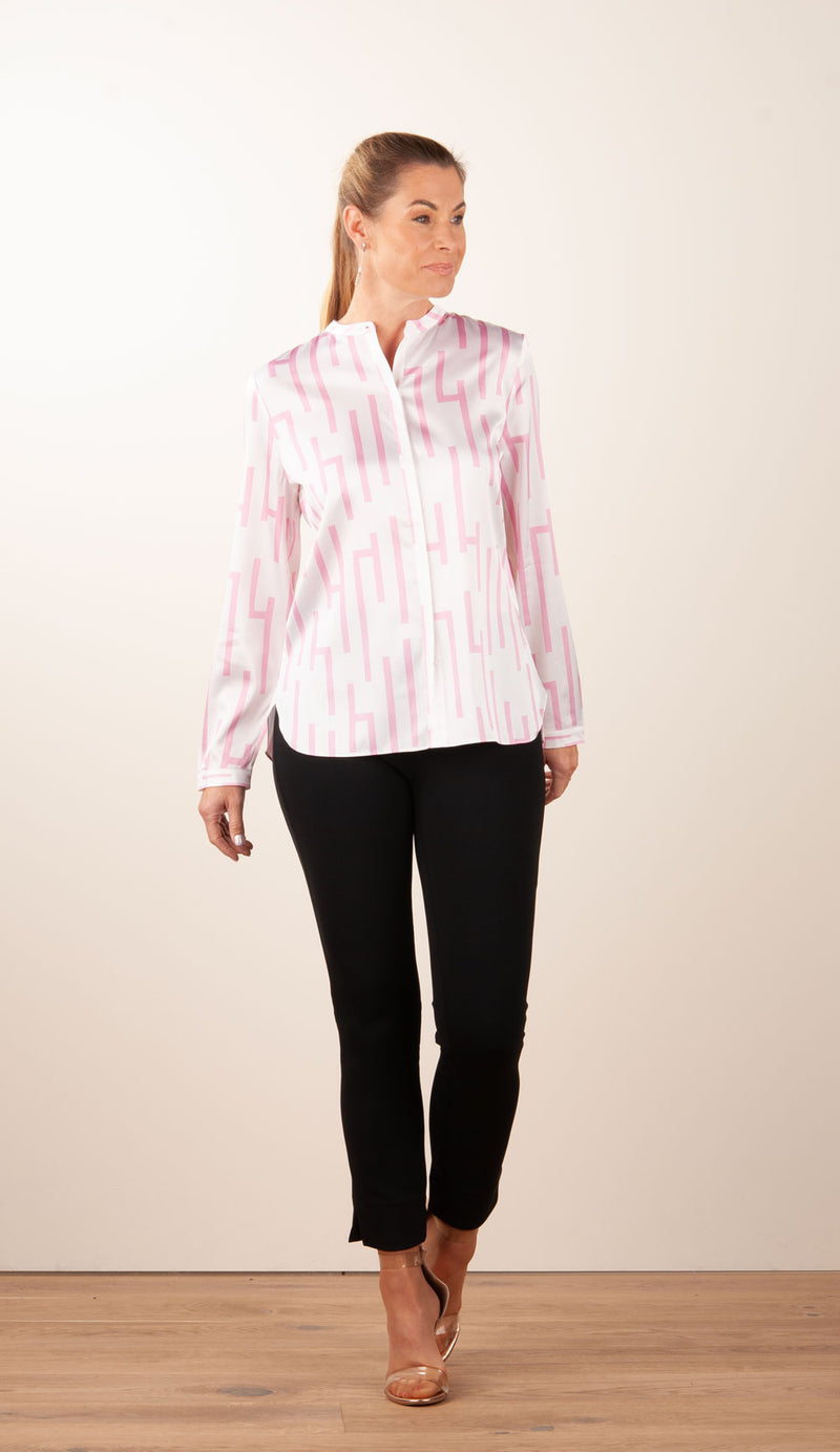 Bluse Weiß | Rosa
