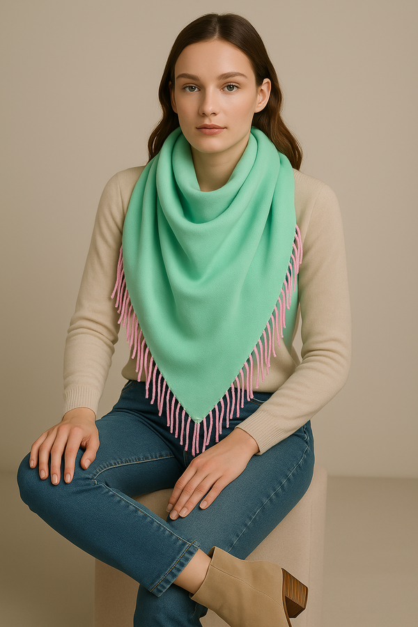 Dreieckstuch Mint | Rosa