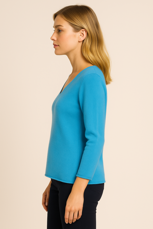 Kaschmir Pullover Blau