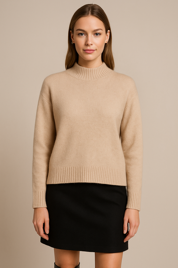 Pullover Melange Beige | Gold