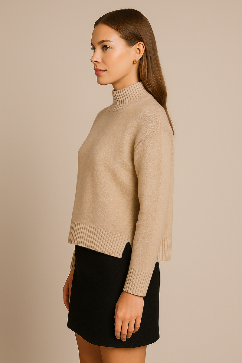 Pullover Melange Beige | Gold