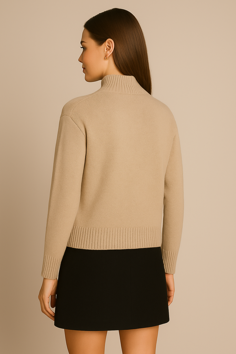 Pullover Melange Beige | Gold
