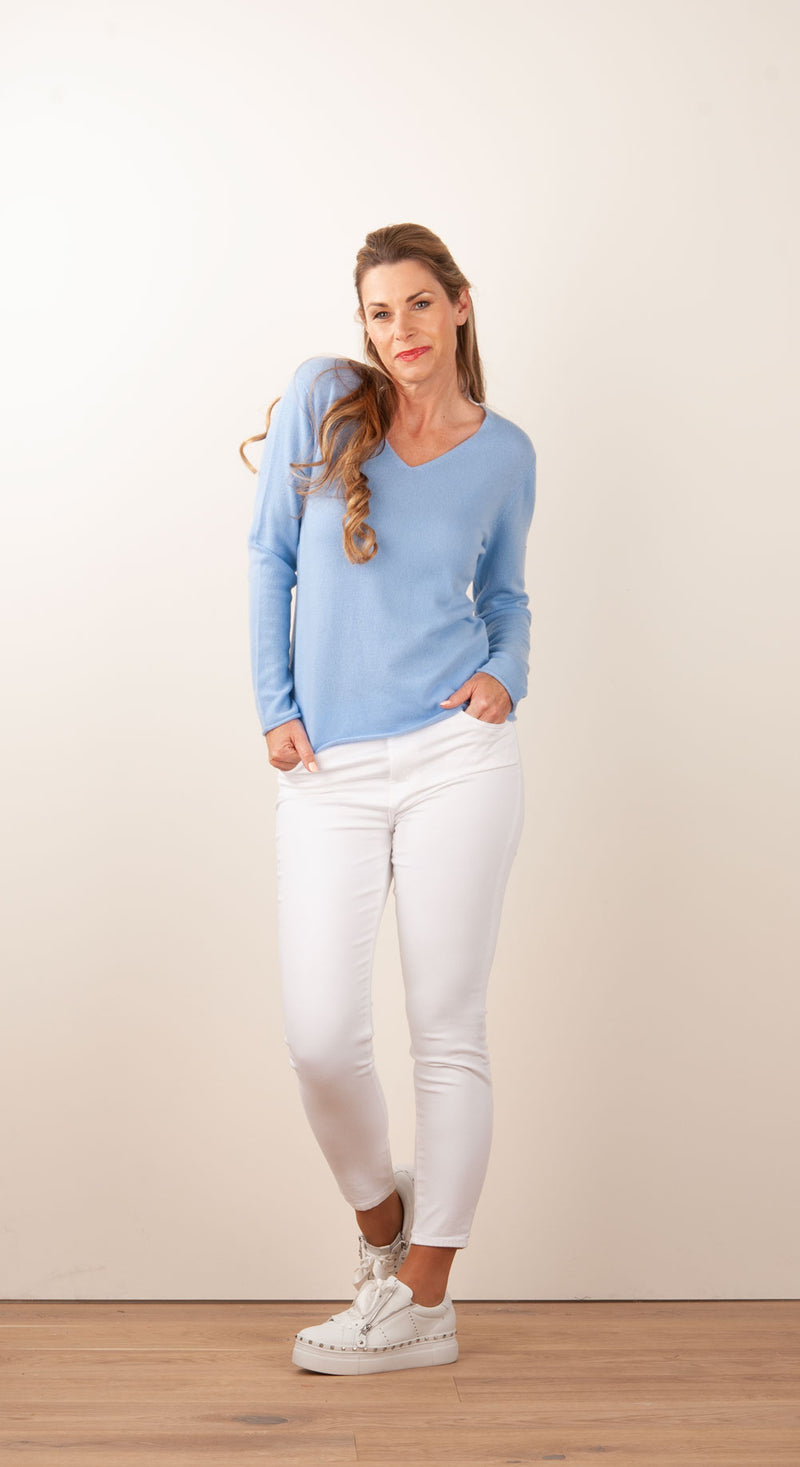 Kaschmir Pullover Blau