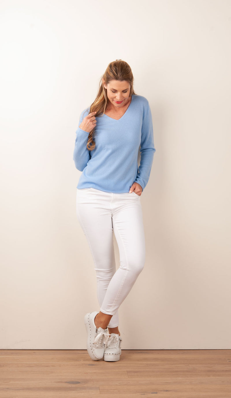 Kaschmir Pullover Blau
