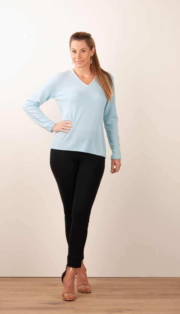 Kaschmir Pullover Hellblau