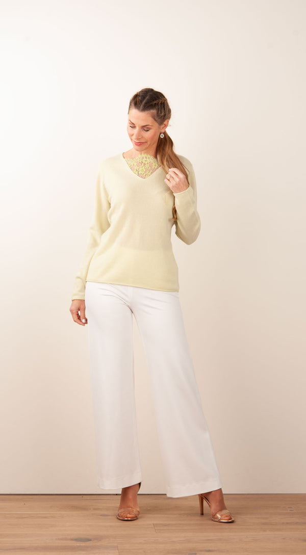 Kaschmir Pullover Lime