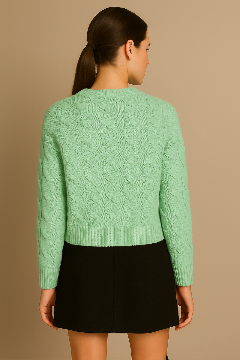 Pullover „Zopfstrick“ Mint