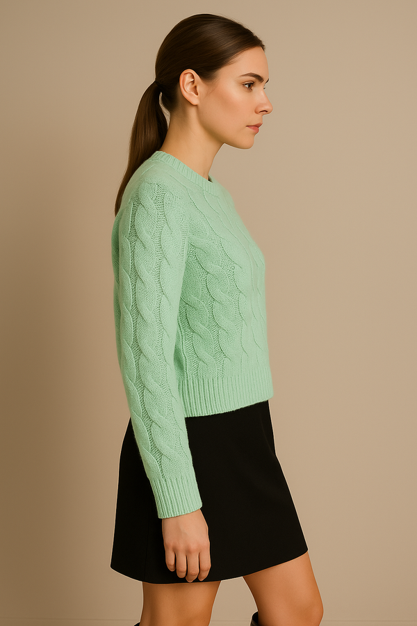 Pullover „Zopfstrick“ Mint