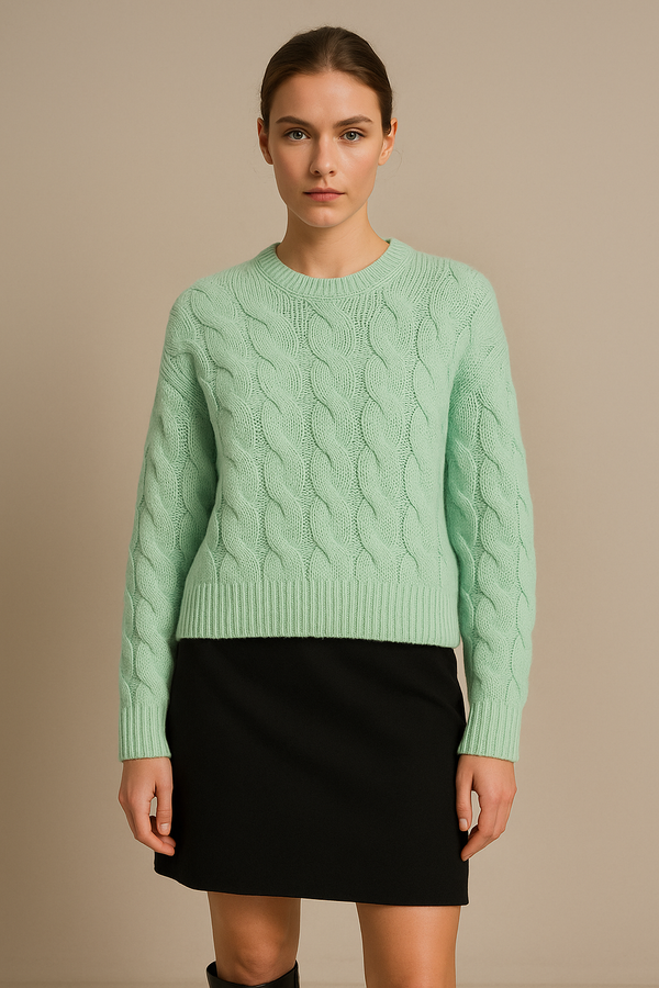 Pullover „Zopfstrick“ Mint