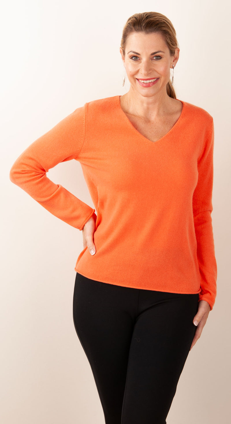 Herzensangelegenheit Kaschmir Pullover Orange