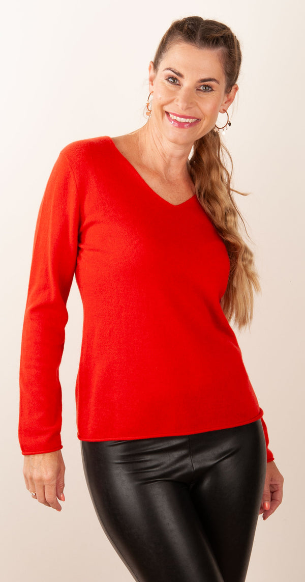 Kaschmir Pullover Rot