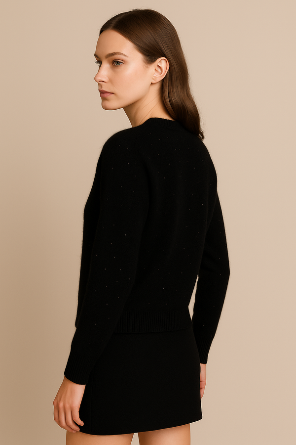 Pullover „Pailletten“ Schwarz