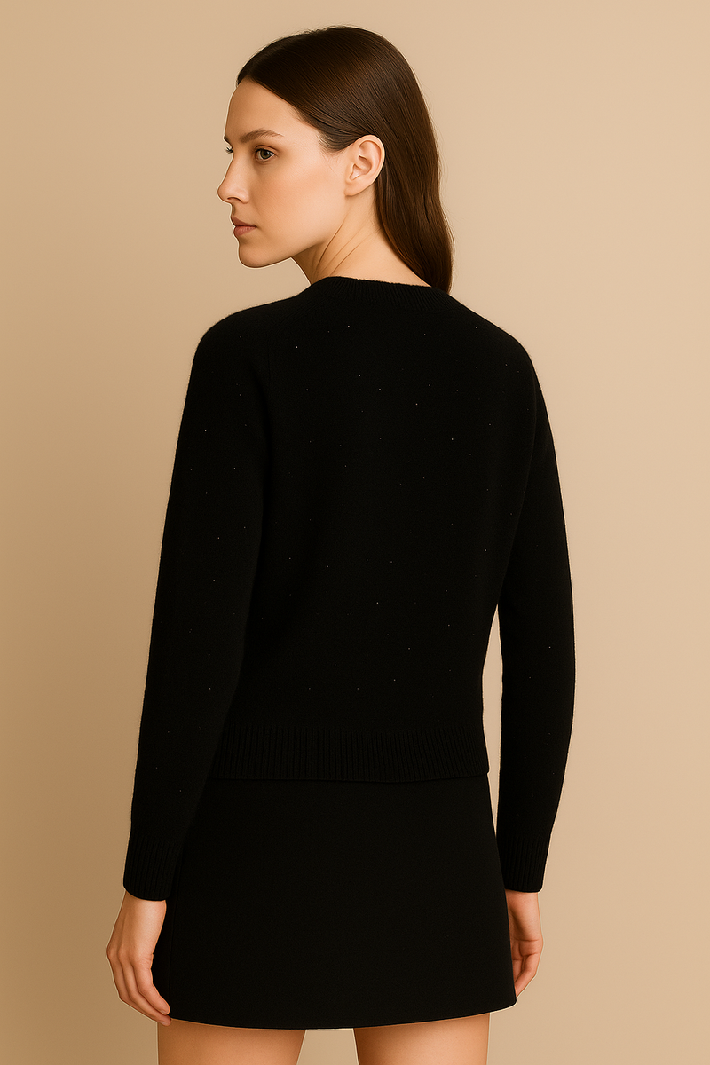 Pullover „Pailletten“ Schwarz