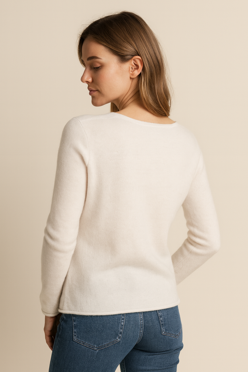 Kaschmir Pullover Weiß