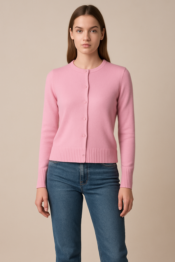 Kaschmir Strickjacke Rosa