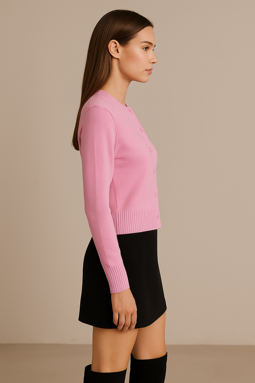 Kaschmir Strickjacke Rosa