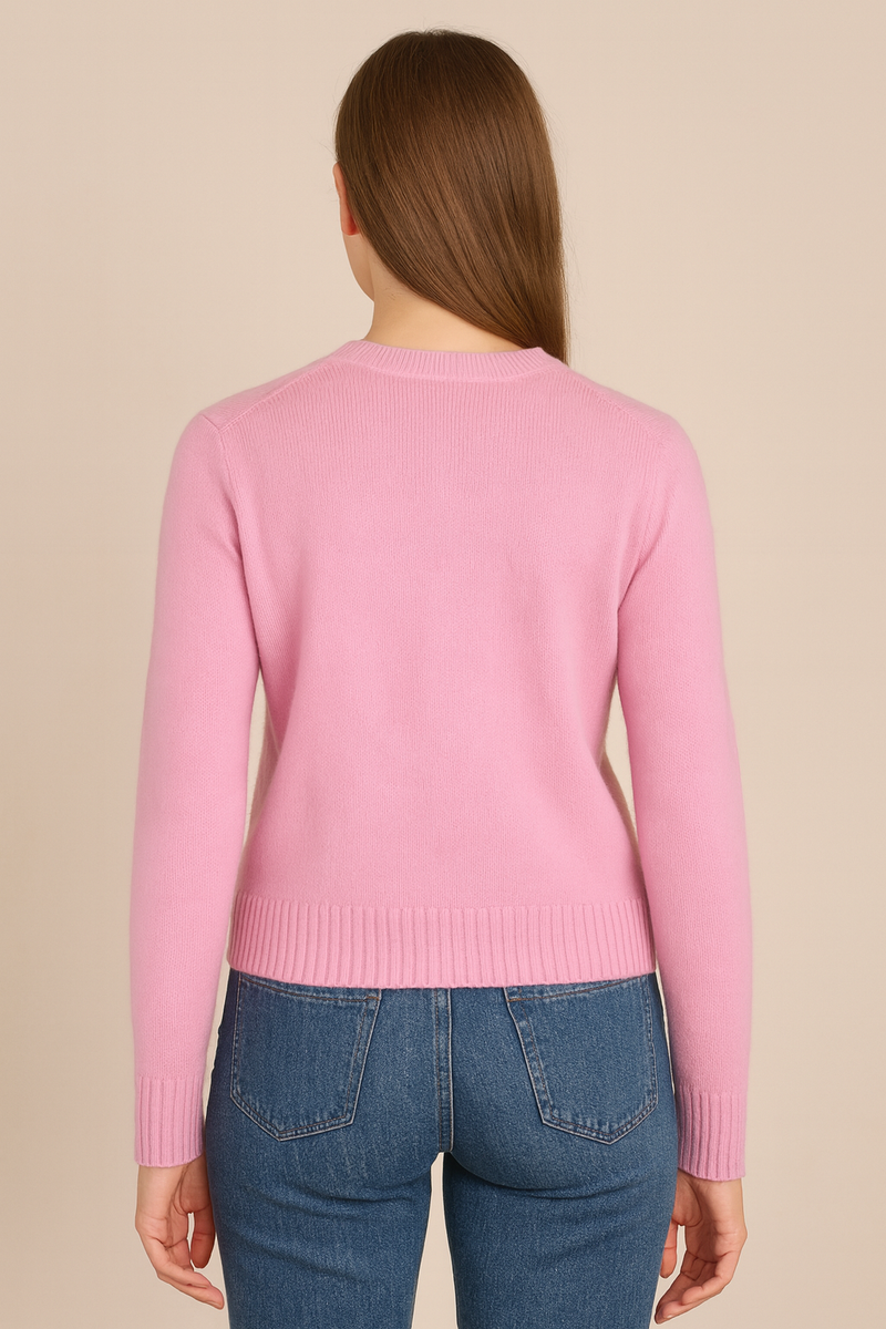 Kaschmir Strickjacke Rosa