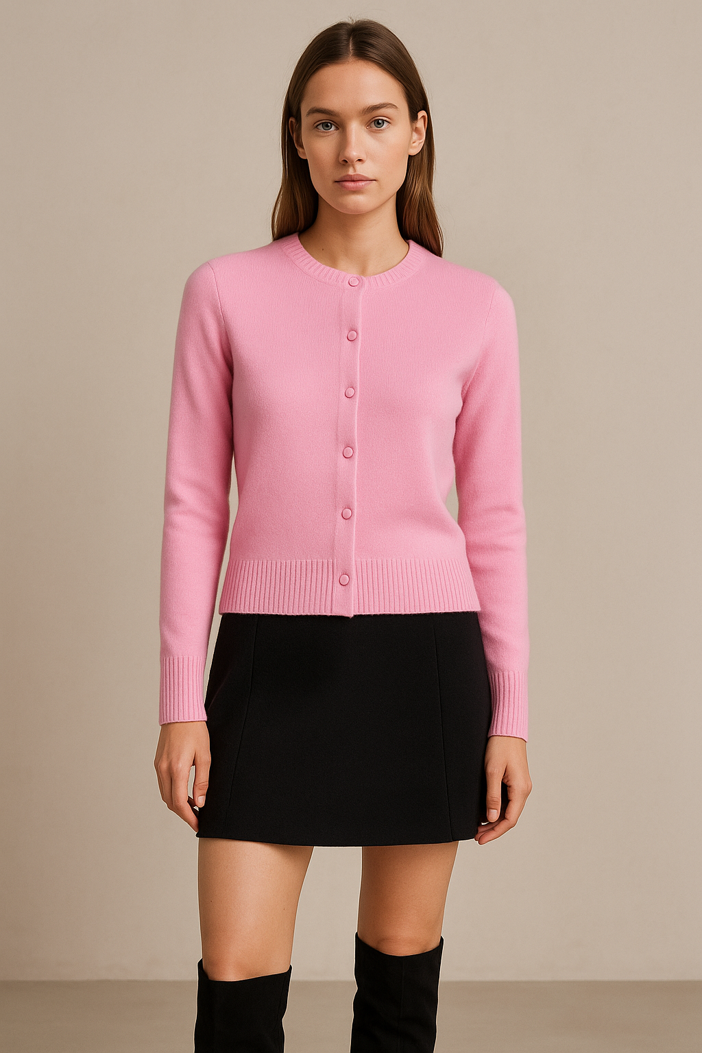 Kaschmir Strickjacke Rosa