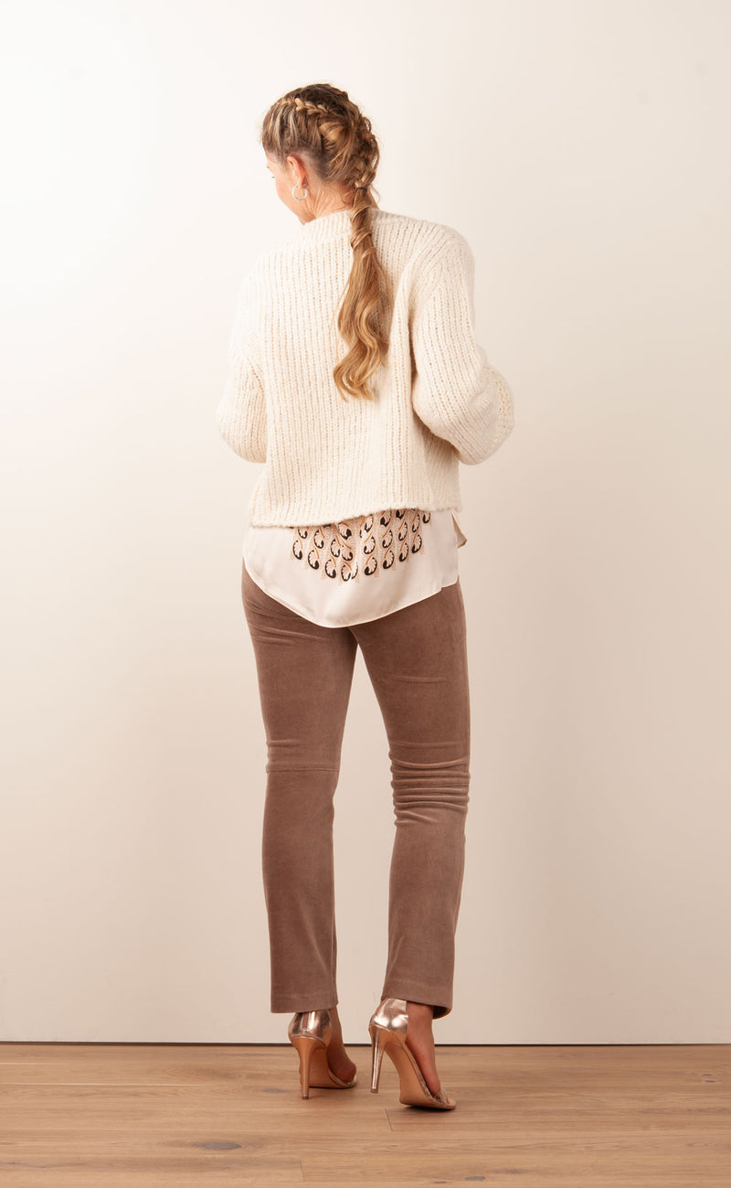 Strickjacke Creme