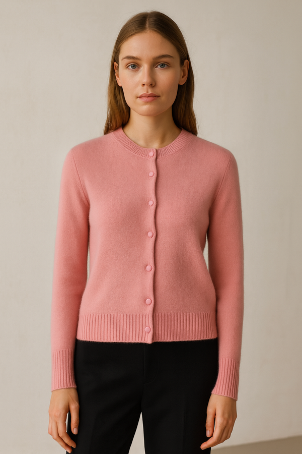 Kaschmir Strickjacke Staubrosa