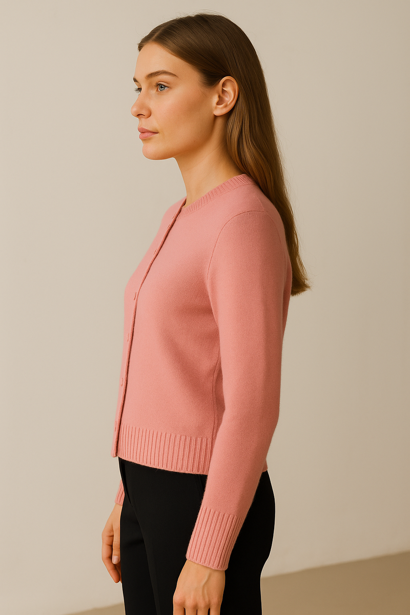 Kaschmir Strickjacke Staubrosa