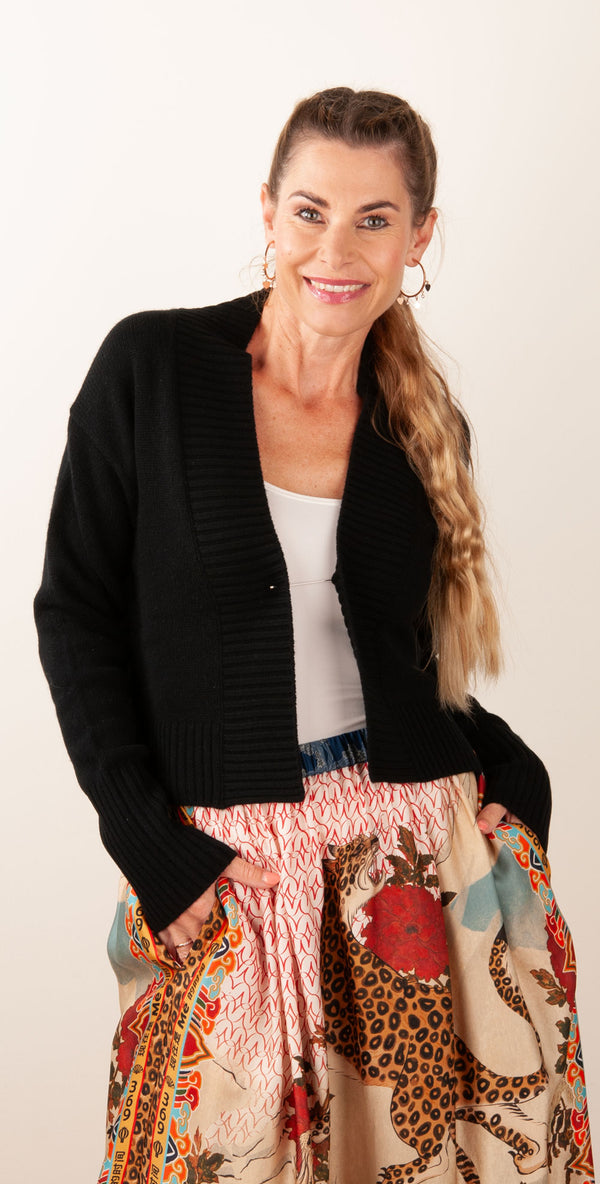 Strickjacke Schwarz