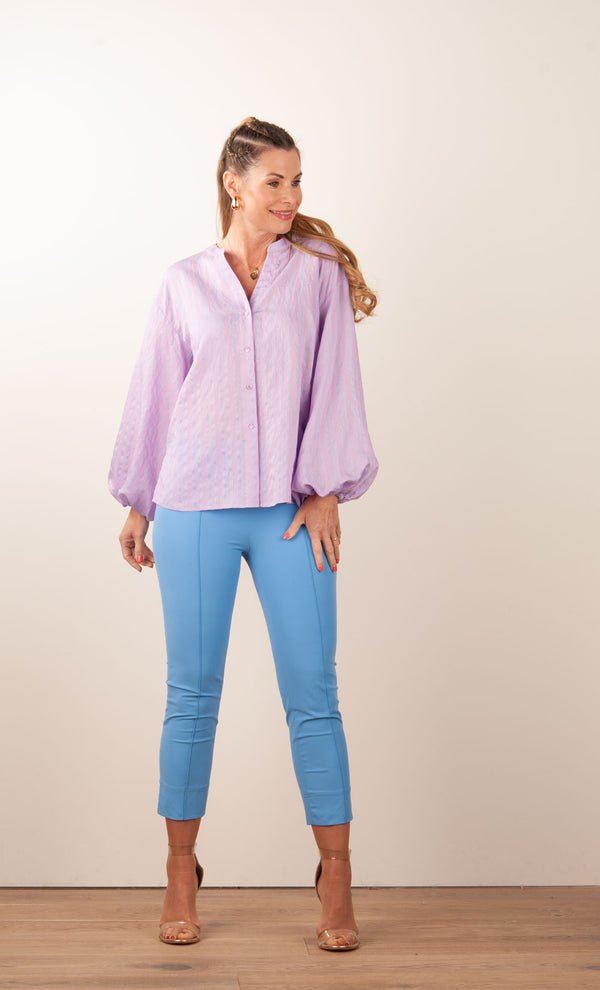 Bluse „Streifen“ Rosa | Blau