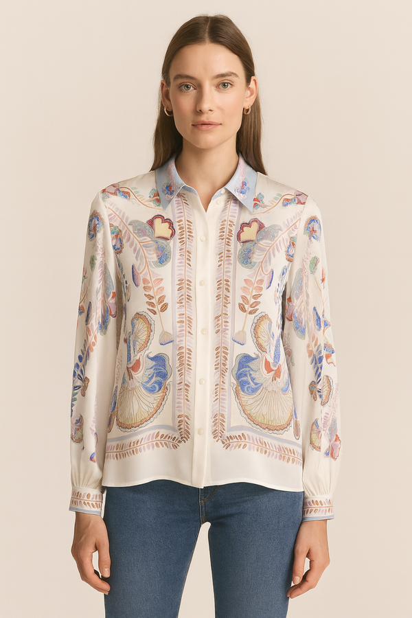 Bluse Creme | Multicolor