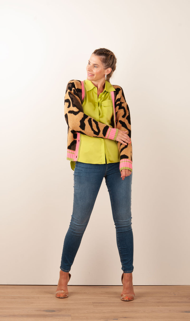 Strickjacke „Big Leo“ Multicolor