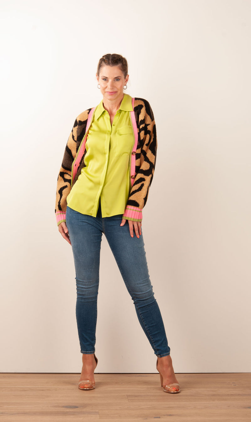 Strickjacke „Big Leo“ Multicolor