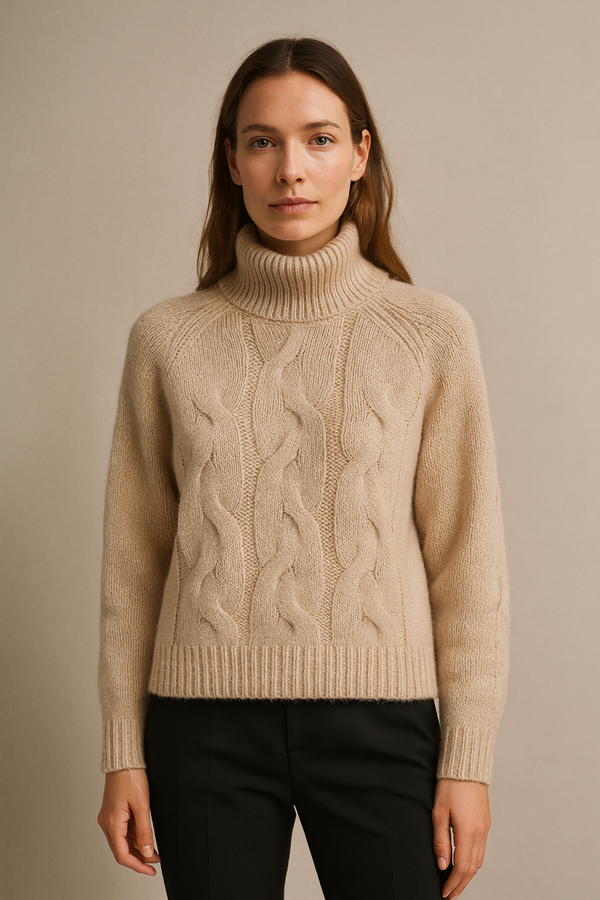 Kaschmir Rollkragenpullover Beige