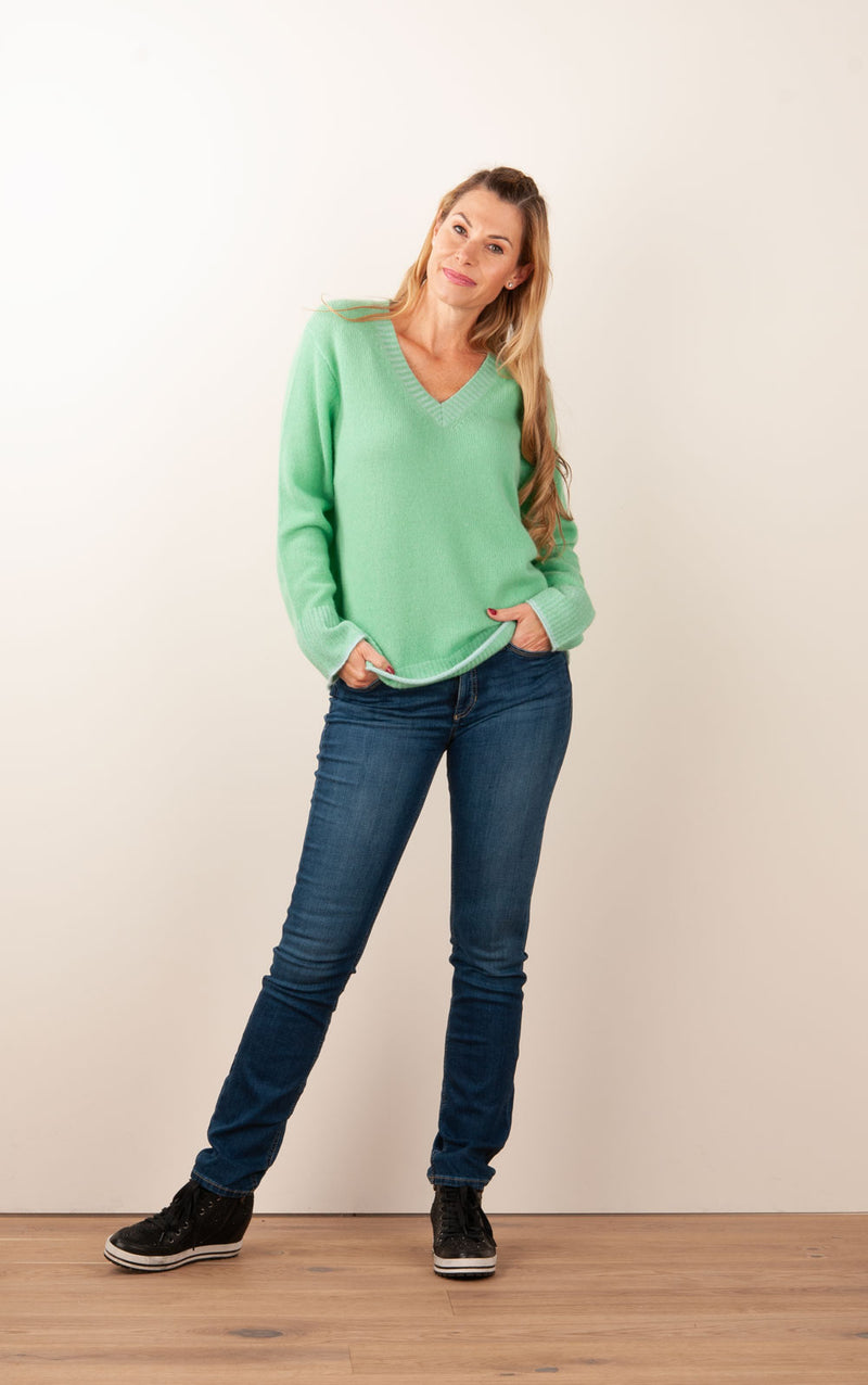 Kaschmir Pullover Grün