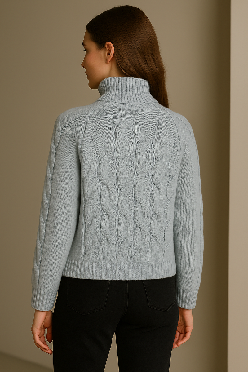Kaschmir Rollkragenpullover Eisblau