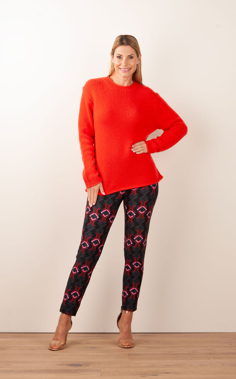 Kaschmir Pullover Korallrot