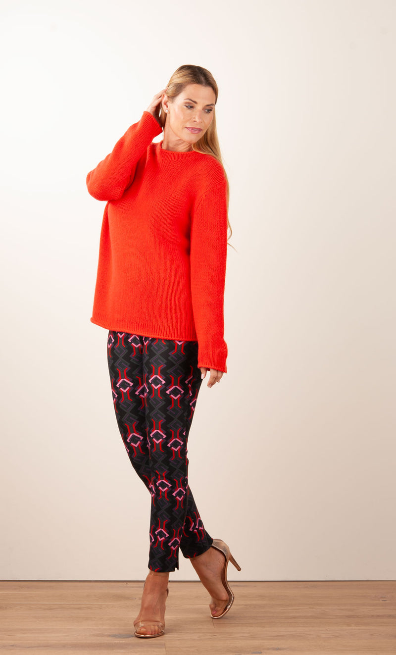 Kaschmir Pullover Korallrot
