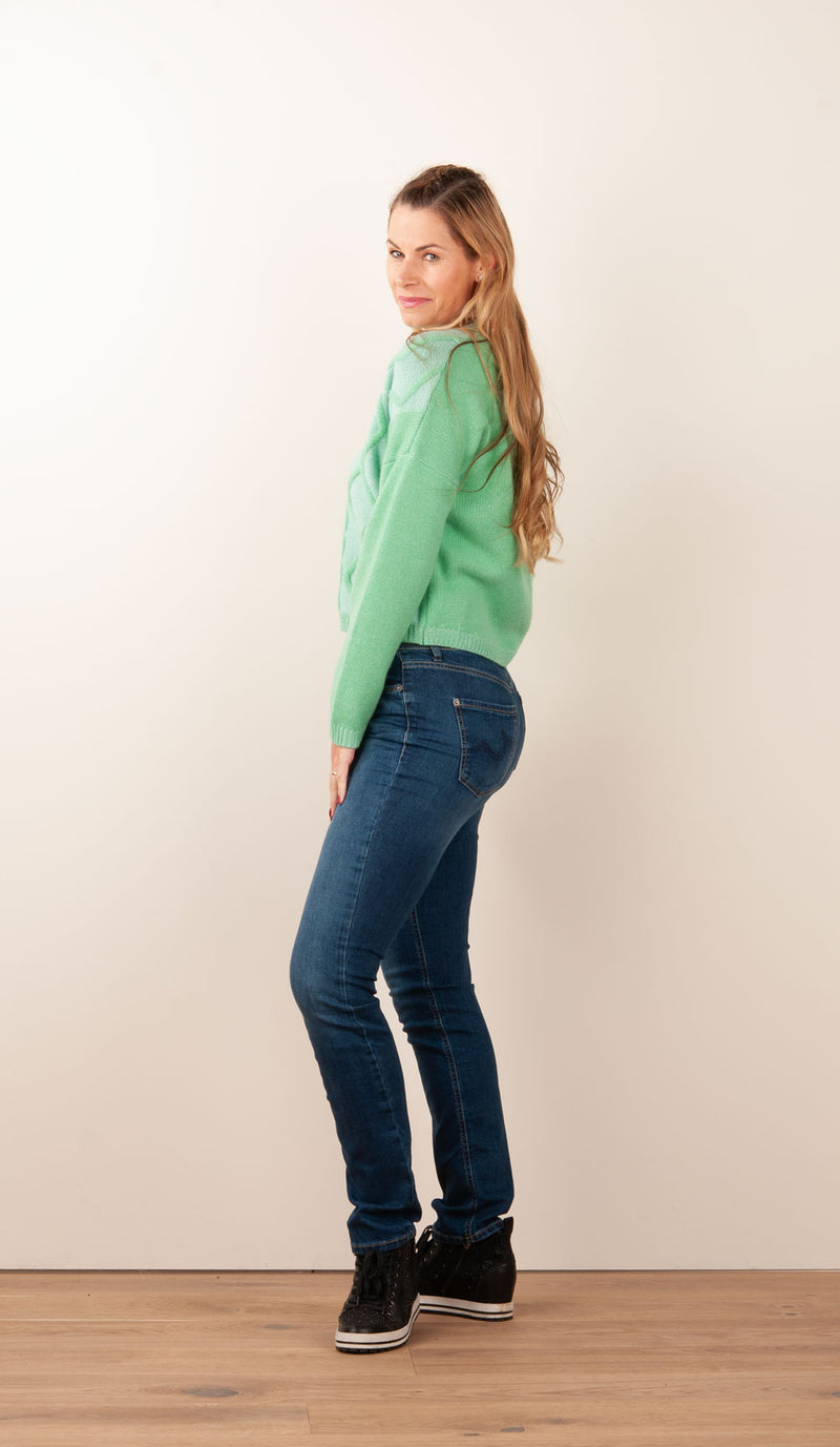 Kaschmir Strickjacke Grün