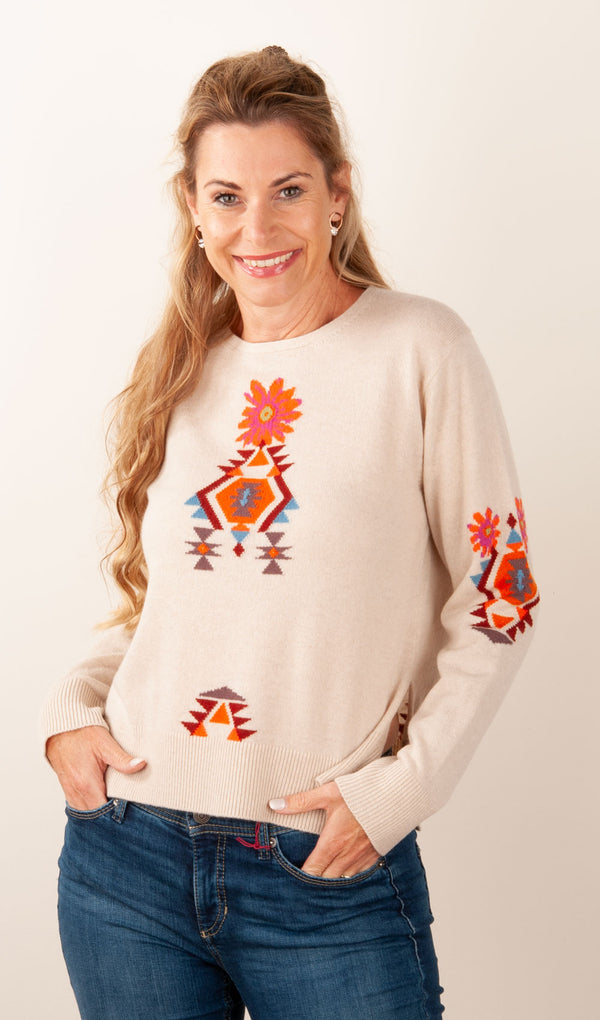 Kaschmir Pullover Beige | Multicolor